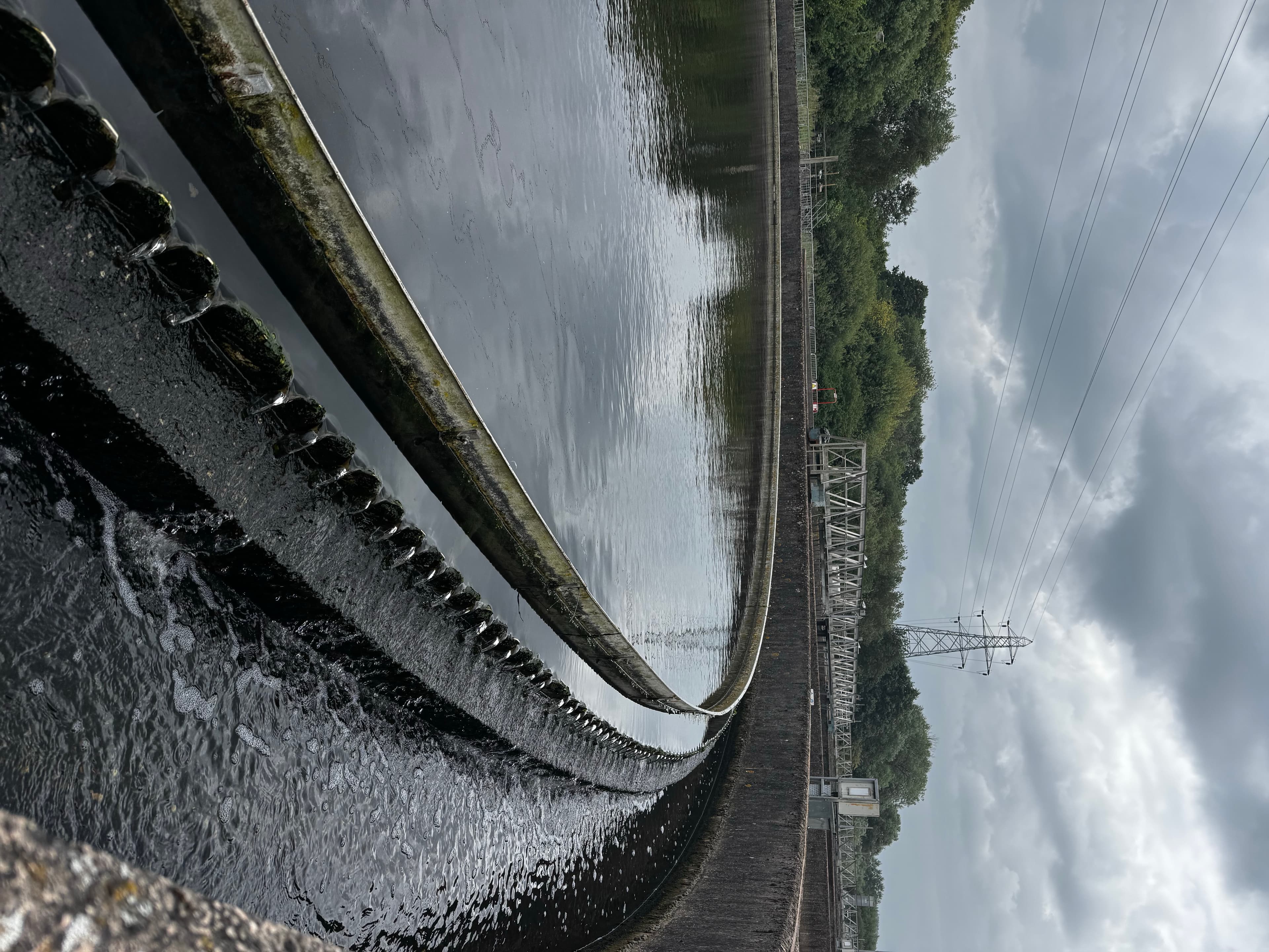 Reservoir spillway at a Severn Trent site